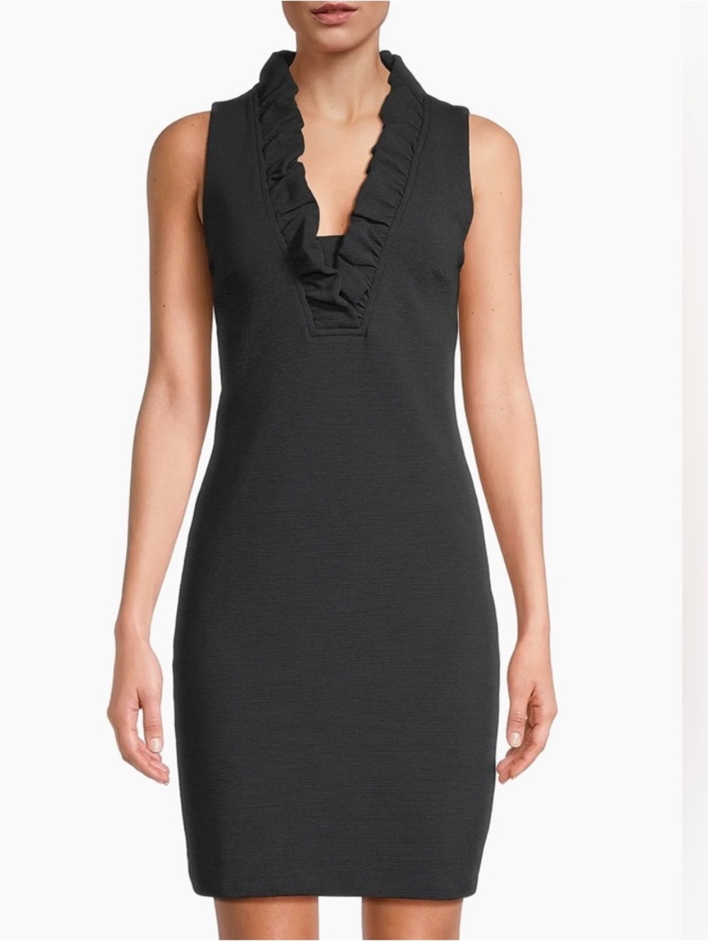 Lilly Pulitzer Tisbury shift onyx black sleeveless knit shift dress size L